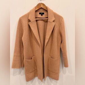 J.Crew 365 Knit Sweater Blazer Camel Tan Open Front Jacket M